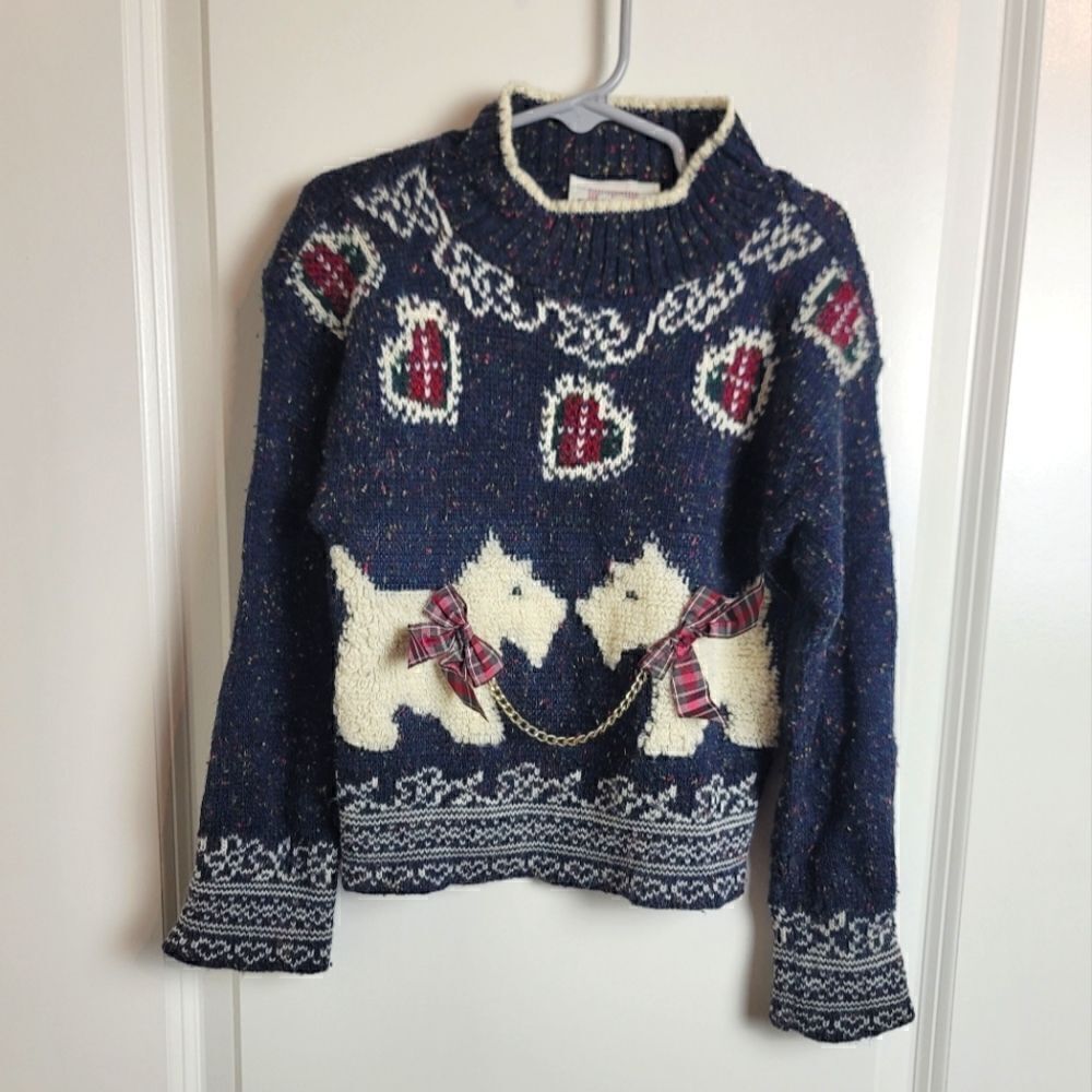 HEARTWORKS Vintage Scottie Dog Sweater
